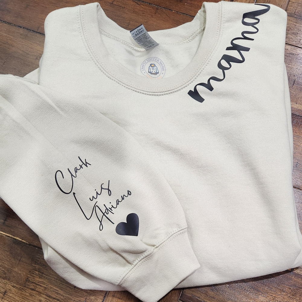 Mama CREWNECK Sweatshirt with Black Print Available In Different Colors